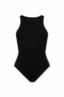 Alaïa BLACK Ribbed sleeveless bodysuit