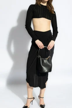 Alaïa BLACK Skirt with Draping