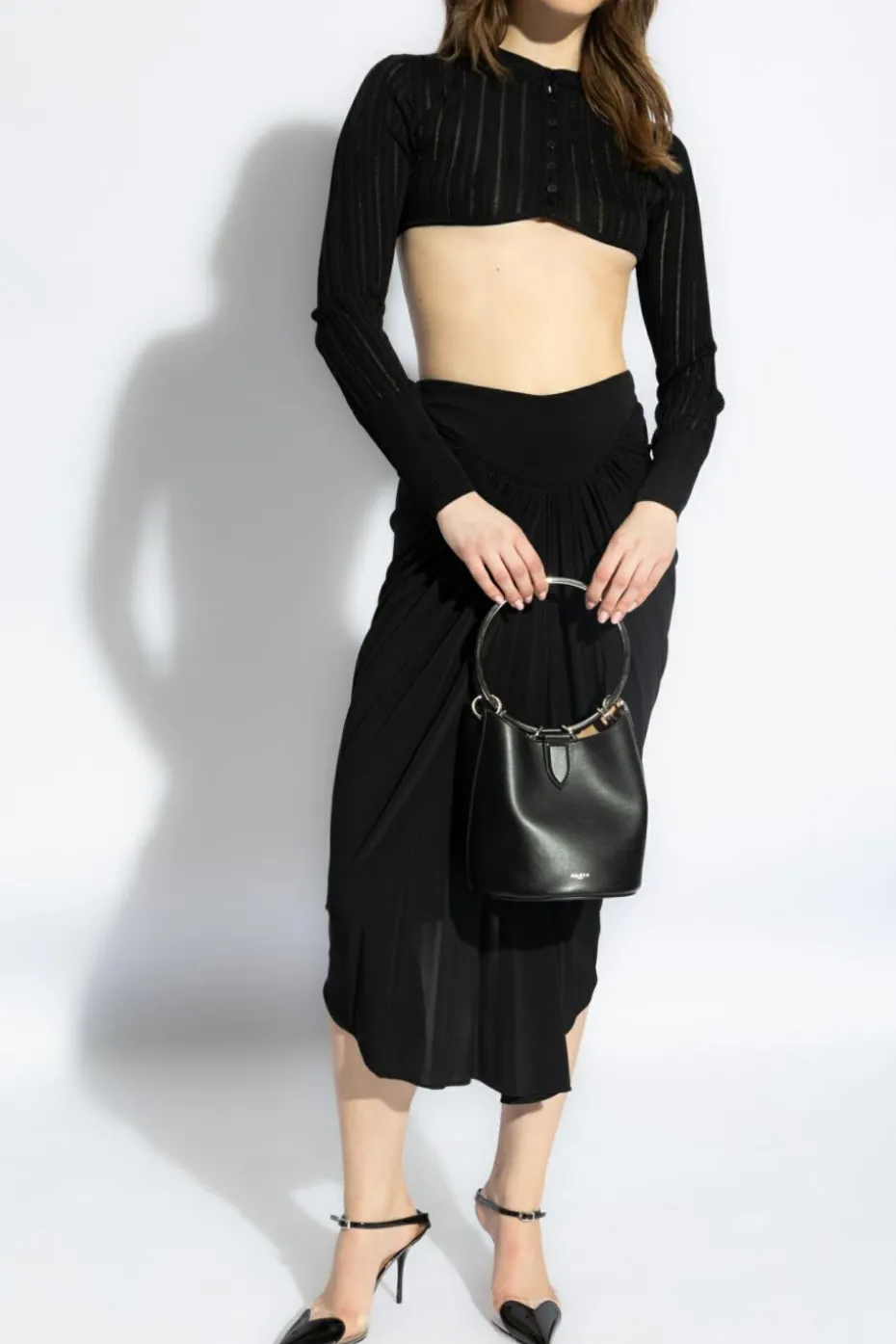 Alaïa BLACK Skirt with Draping