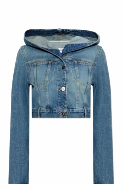 AlaĆÆa BLUE Denim jacket with hood