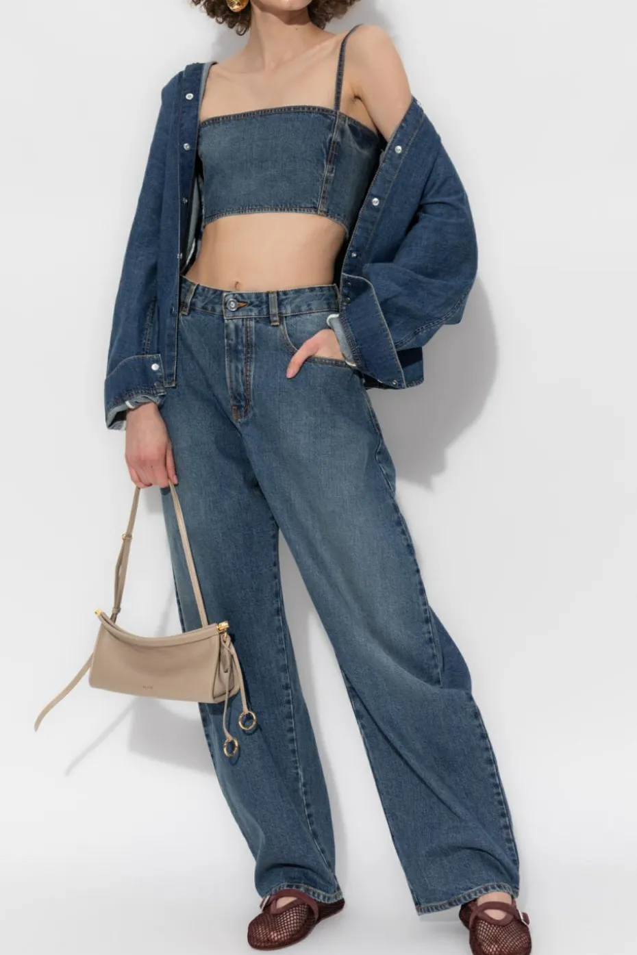 Alaïa BLUE Wide-leg jeans