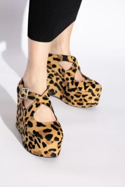 Alaïa BROWN Heeled Shoes Criss Cross