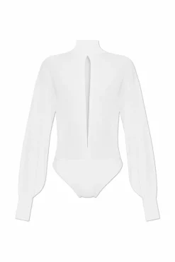 Alaïa cream Wool bodysuit