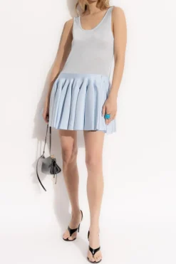 Alaïa light blue Sleeveless dress