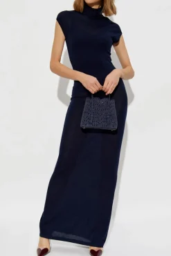 Alaïa NAVY BLUE Cashmere dress