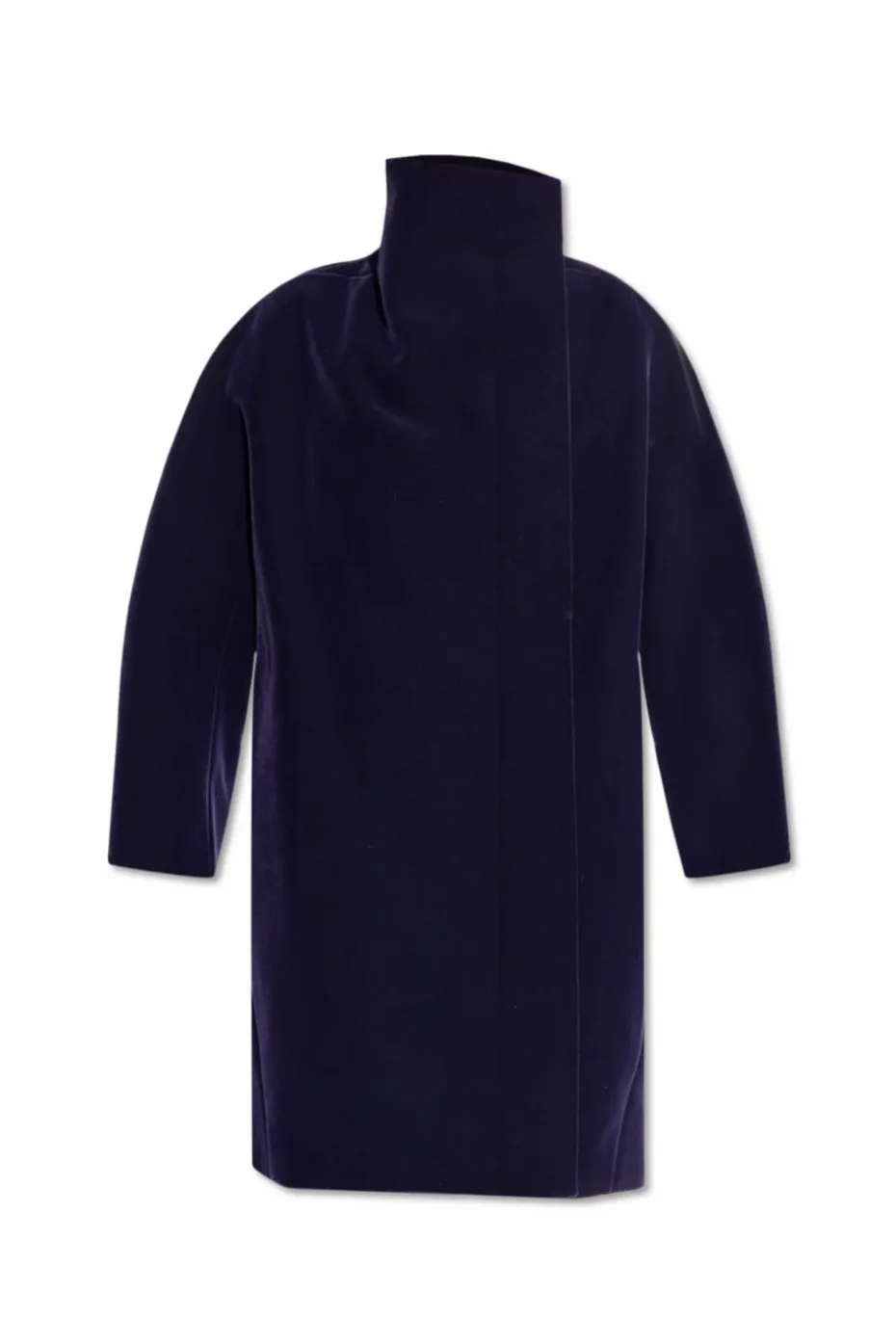 Alaïa NAVY BLUE Coat with stand-up collar