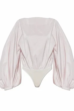 AlaĆÆa PINK Silk bodysuit