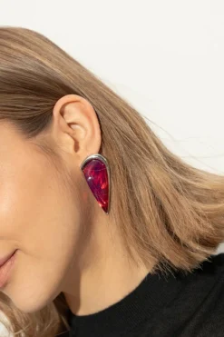 Alaïa RED ‘Demi Coeur Bombe’ Earrings