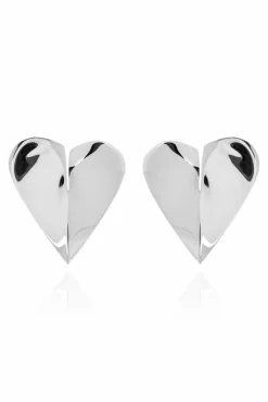 Alaïa SILVER Heart-shaped earrings