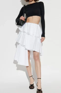 Alaïa WHITE Asymmetric skirt