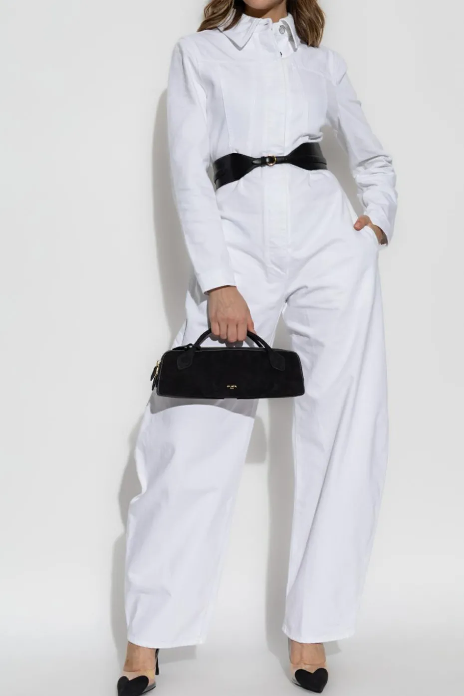 Alaïa WHITE Denim jumpsuit