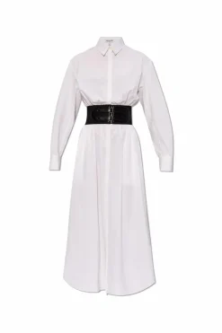 Alaïa WHITE Dress with a belt