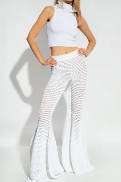 Alaïa WHITE Top with standing collar