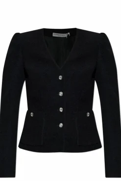 Alessandra Rich BLACK Blazer with shiny buttons