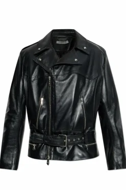 Alessandra Rich BLACK Leather jacket