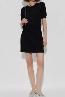 Alessandra Rich BLACK Tweed skirt