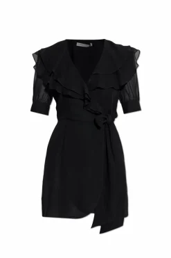 Alessandra Rich BLACK Wrap dress with a tie waist