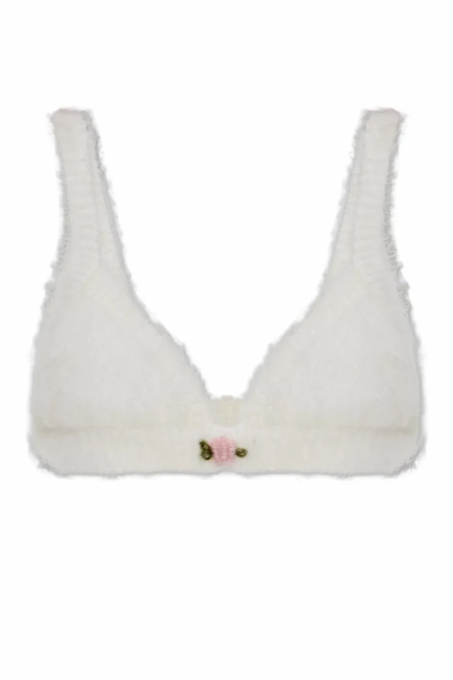 Alessandra Rich WHITE Wool bra