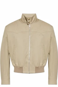 Alexander McQueen beige Cotton jacket with stand-up collar