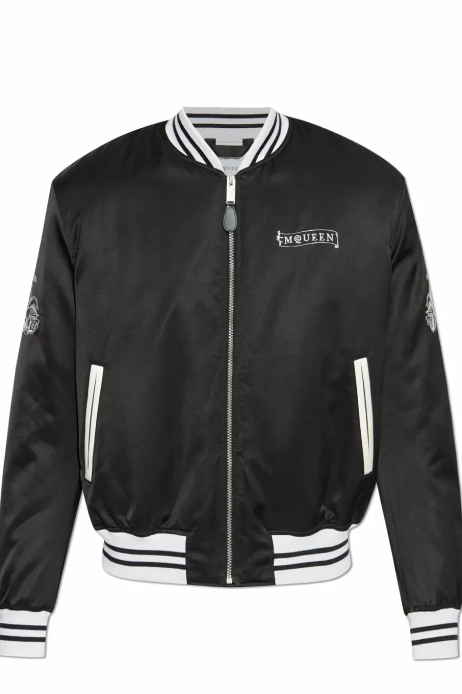 Alexander McQueen BLACK Bomber-type jacket