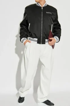 Alexander McQueen BLACK Bomber-type jacket