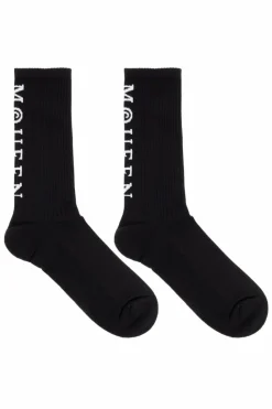 Alexander McQueen BLACK Cotton socks with logo