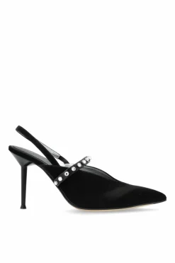 Alexander McQueen BLACK Heeled shoes with shimmering crystals