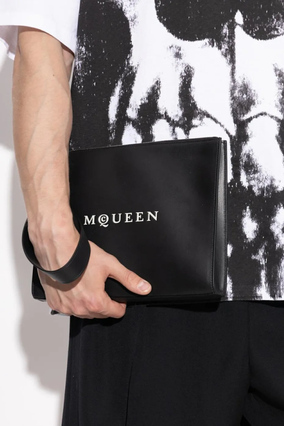 Alexander McQueen BLACK Leather hand bag