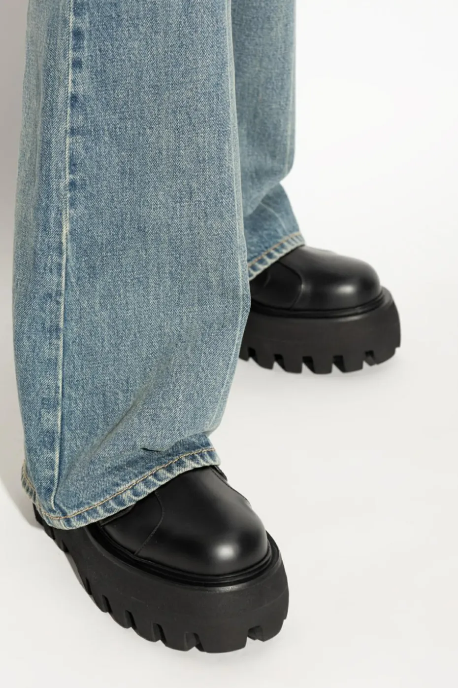 Alexander McQueen BLACK Leather ankle boots