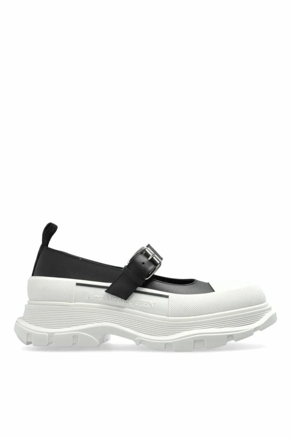 Alexander McQueen BLACK Leather shoes with logo