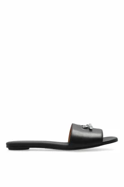 Alexander McQueen BLACK Leather slides