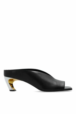 Alexander McQueen BLACK Leather Slides