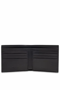 Alexander McQueen BLACK Leather wallet with printed logo