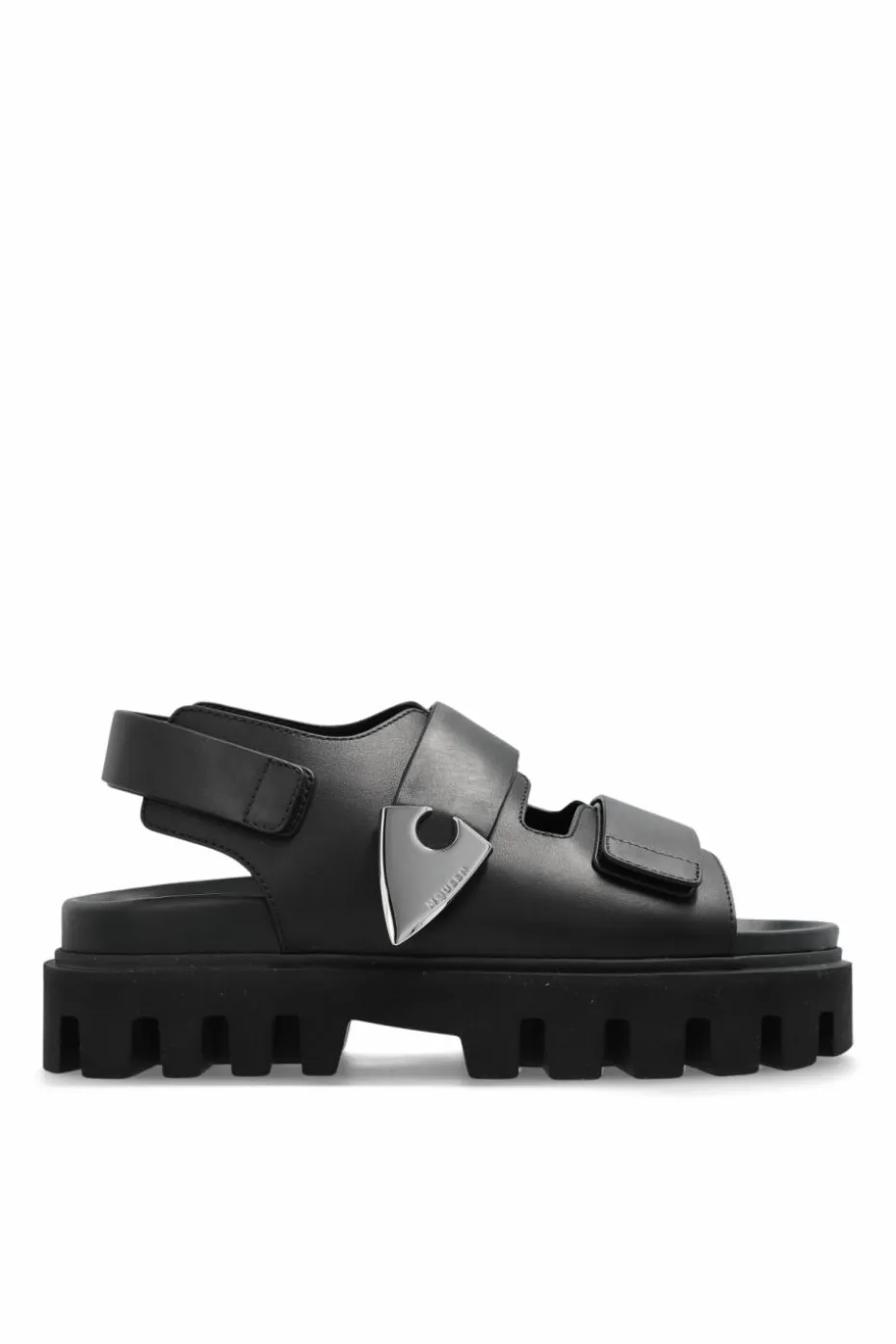 Alexander McQueen BLACK Leather platform sandals