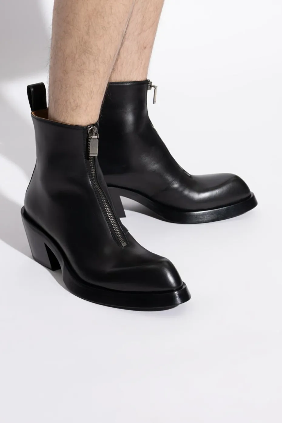 Alexander McQueen BLACK Leather ankle boots