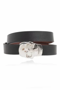 Alexander McQueen BLACK Leather bracelet