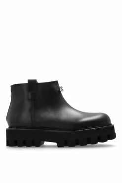 Alexander McQueen BLACK Leather platform shoes