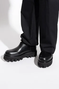 Alexander McQueen BLACK Leather platform shoes