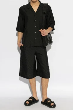 Alexander McQueen BLACK Patterned shorts
