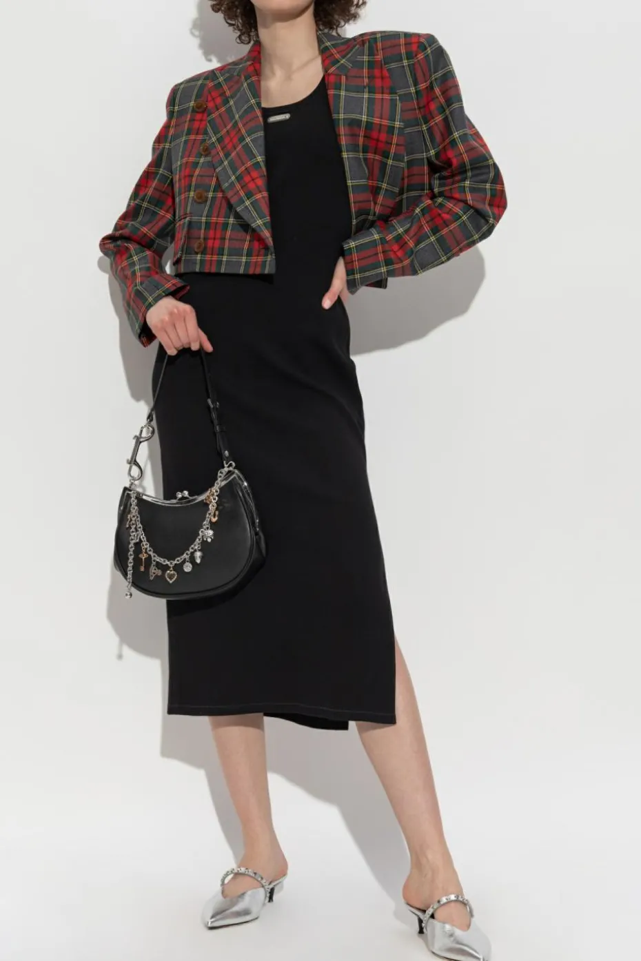 Alexander McQueen BLACK Ribbed bodycon dress