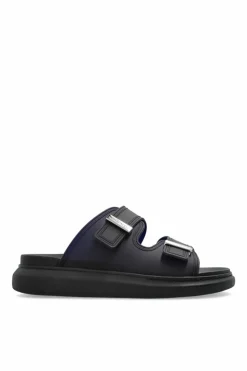 Alexander McQueen BLACK Rubber flip-flops