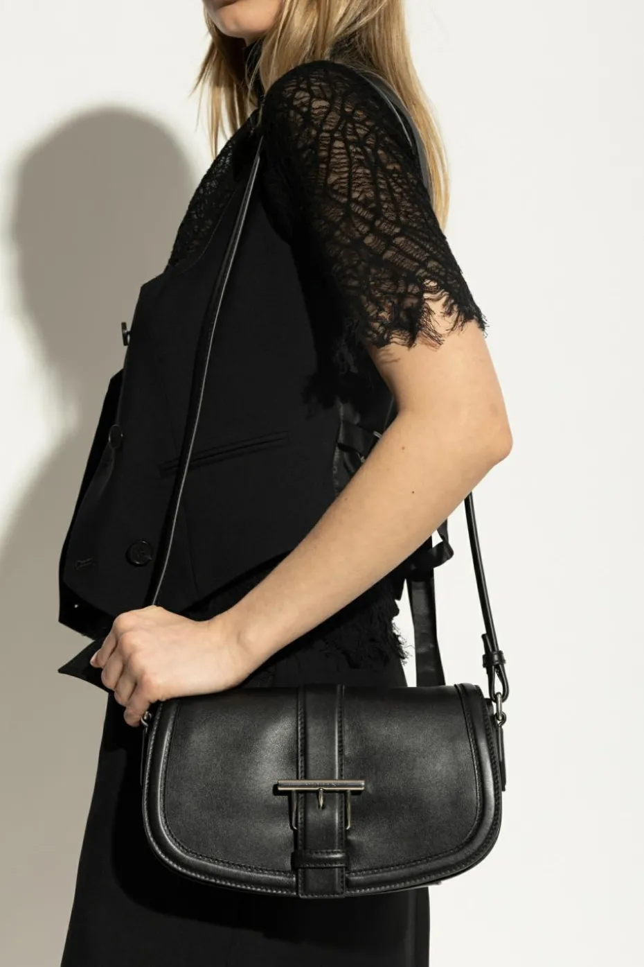 Alexander McQueen BLACK Shoulder bag T-Bar Satchel