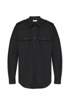 Alexander McQueen BLACK Shirt with epaulettes on the shoulders