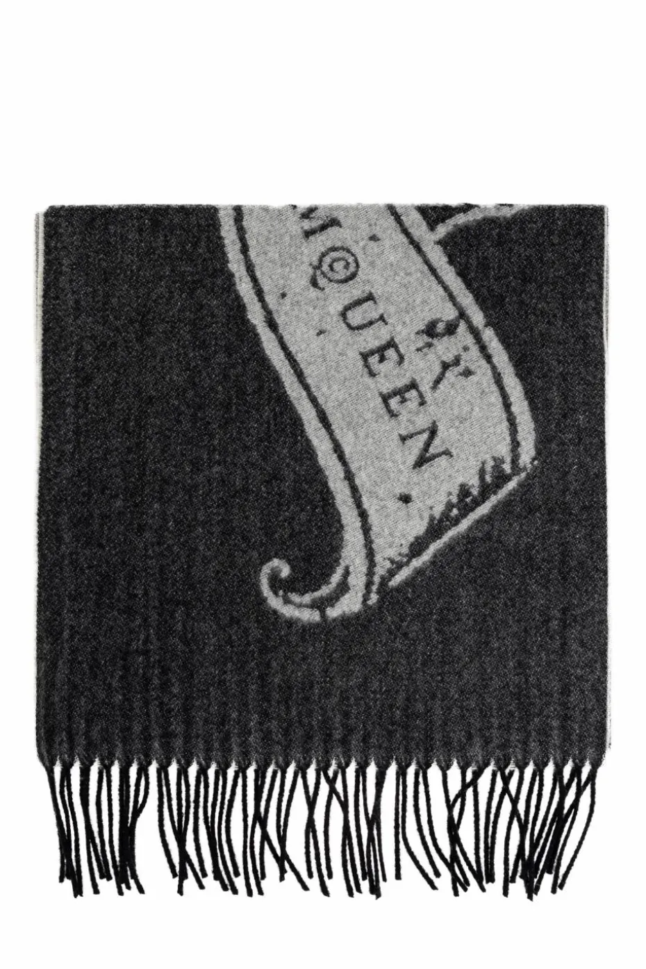 Alexander McQueen BLACK Scarf with fringes
