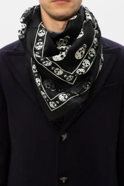Alexander McQueen BLACK Scarf with logo