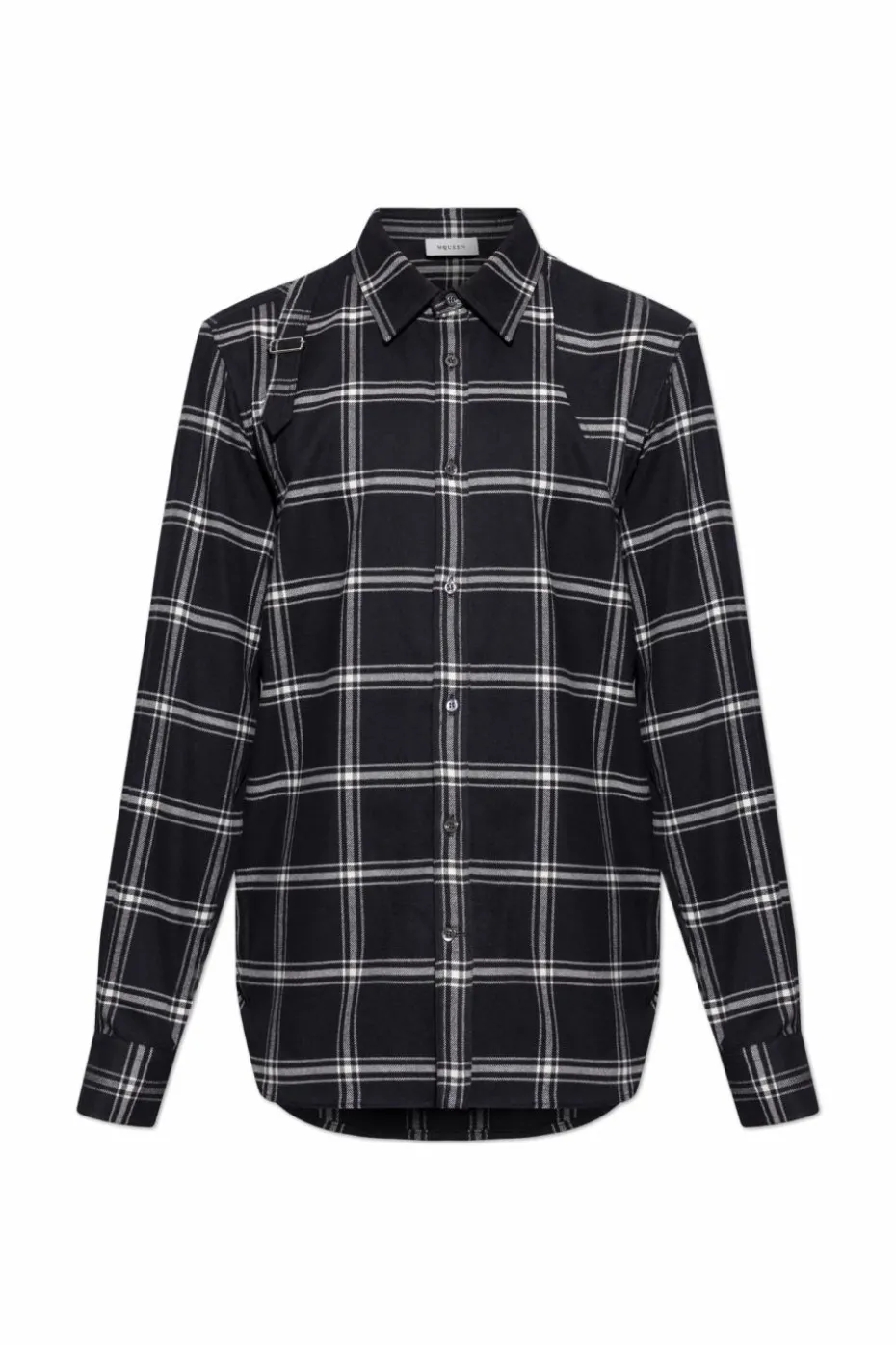 Alexander McQueen BLACK Shirt with check pattern