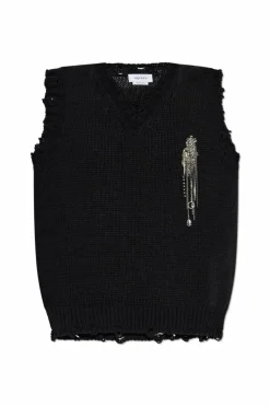 Alexander McQueen BLACK Vest with applique