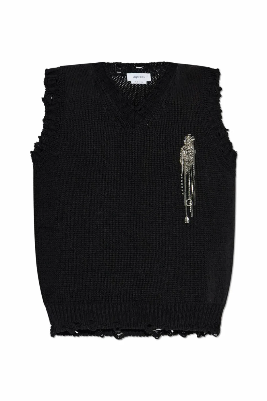 Alexander McQueen BLACK Vest with applique