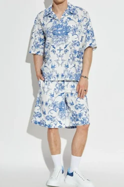 Alexander McQueen BLUE Printed shorts