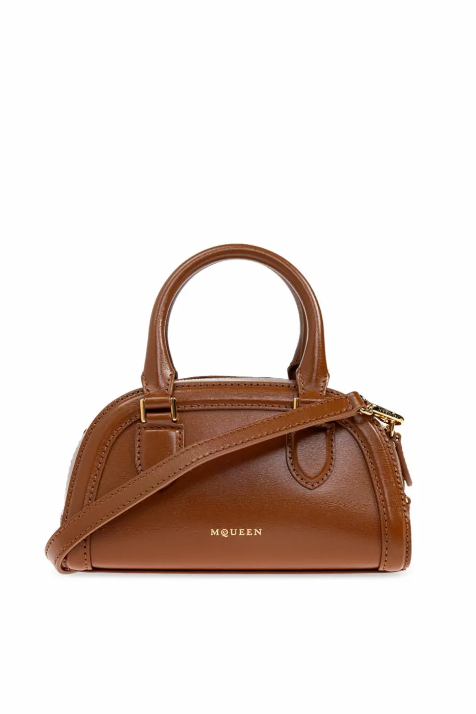 Alexander McQueen BROWN Handbag "Birdee Boston Mini"